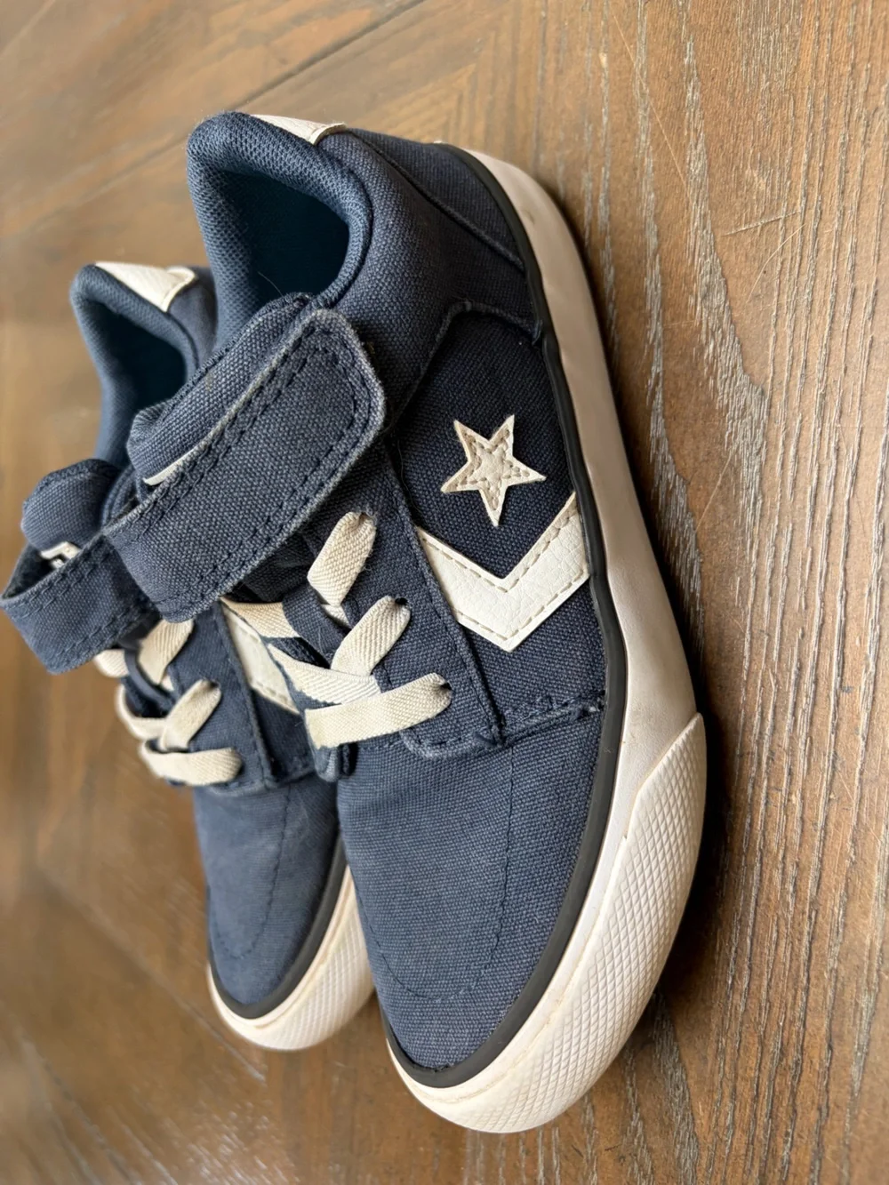 Converse All Star Comfort Cushion Navy Blue Hook & Loop Sneakers Youth Size 13